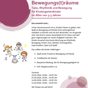 Bewegungs(T)räume: Kinder 3 – 5 Jahre
