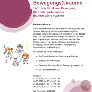 Bewegungs(T)räume: Kinder 3 – 5 Jahre