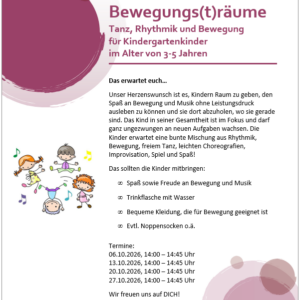 Bewegungs(T)räume: Kinder 3 – 5 Jahre